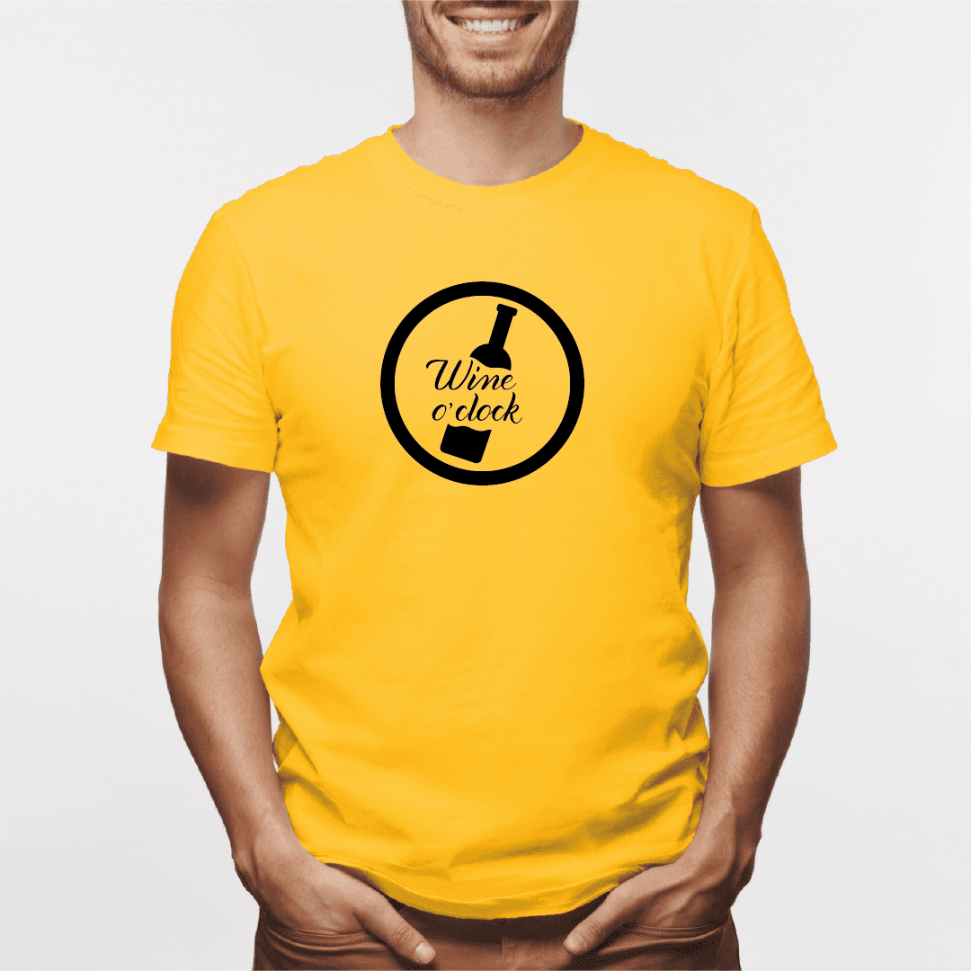 Camisa estampada para hombre  tipo T-shirt Wine o Clock — foto 7