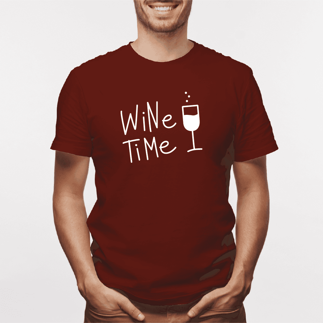 Camisa estampada para hombre  tipo T-shirt Wine Time — foto 4