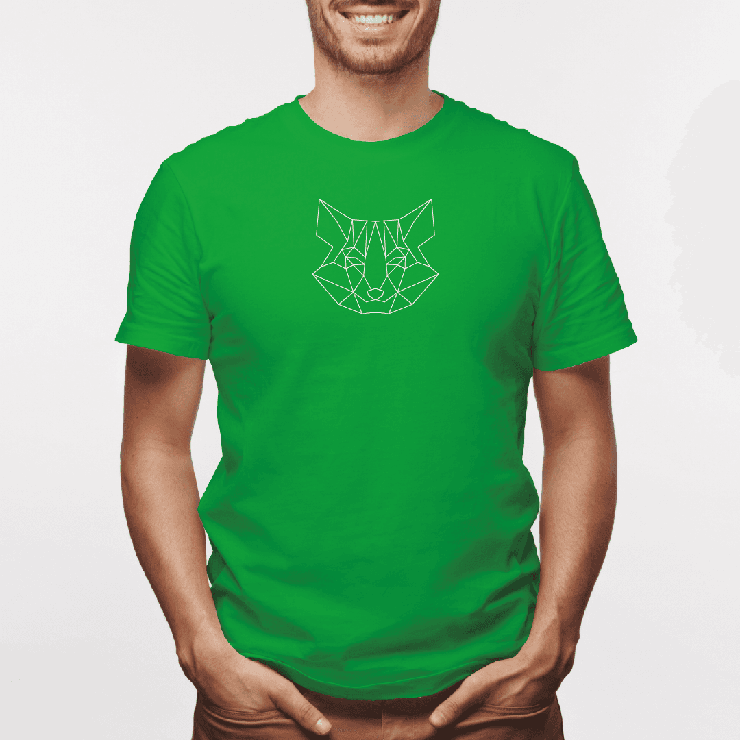Camisa estampada para hombre  tipo T-shirt Cara Zorro Rojo Geométrico — foto 6