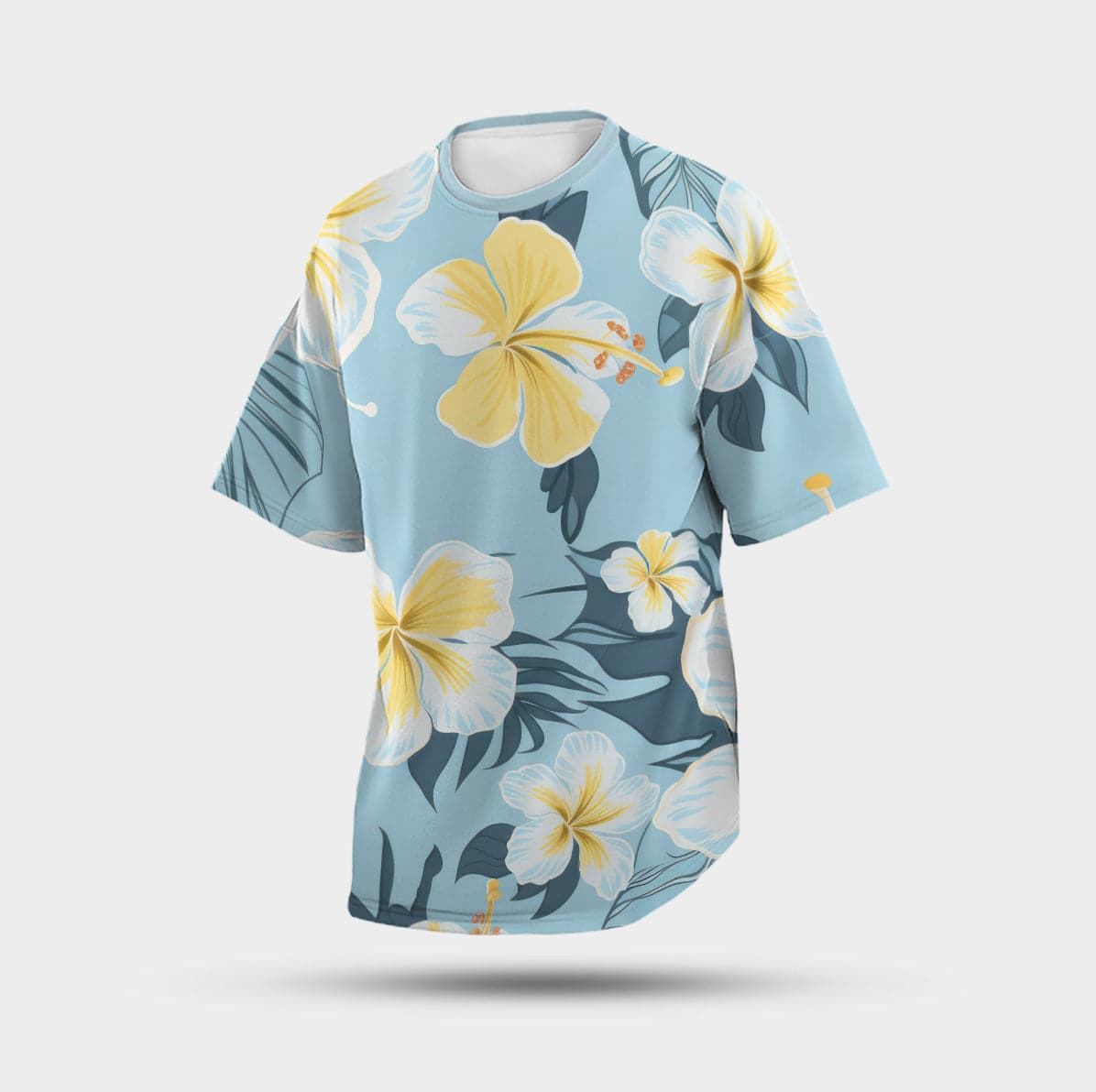 Camiseta Oversize 'Floración Azul' - Elegancia Floral en Patrón Sublimado — foto 3