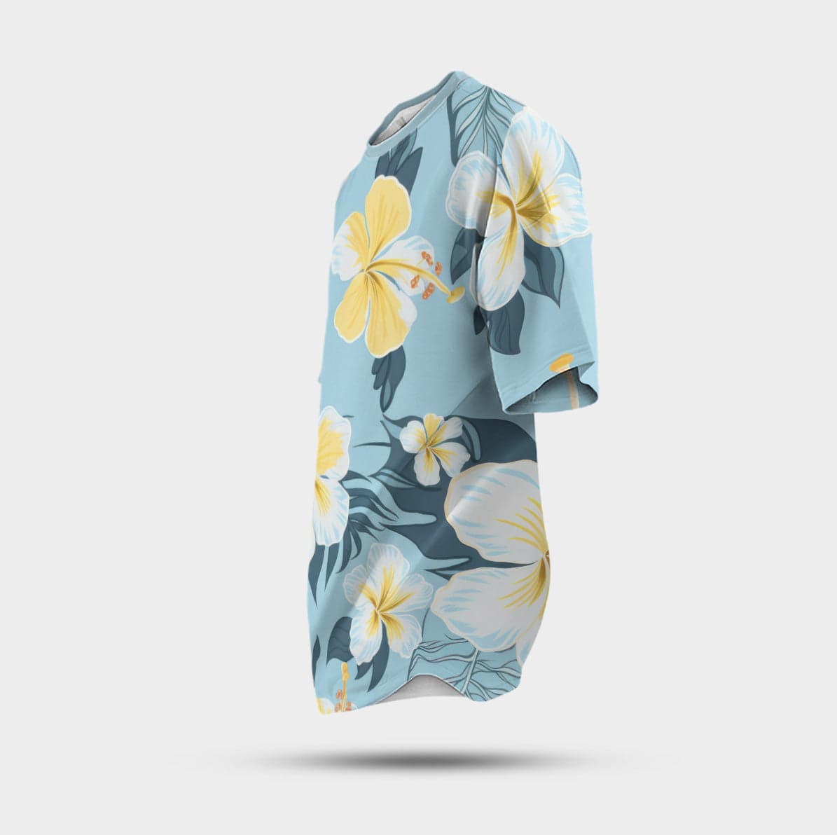 Camiseta Oversize 'Floración Azul' - Elegancia Floral en Patrón Sublimado — foto 4