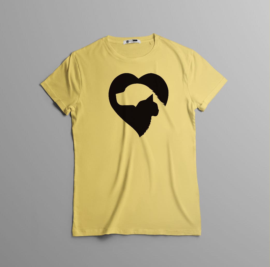 Camisa estampada tipo T-shirt Corazon perro gato — foto 2