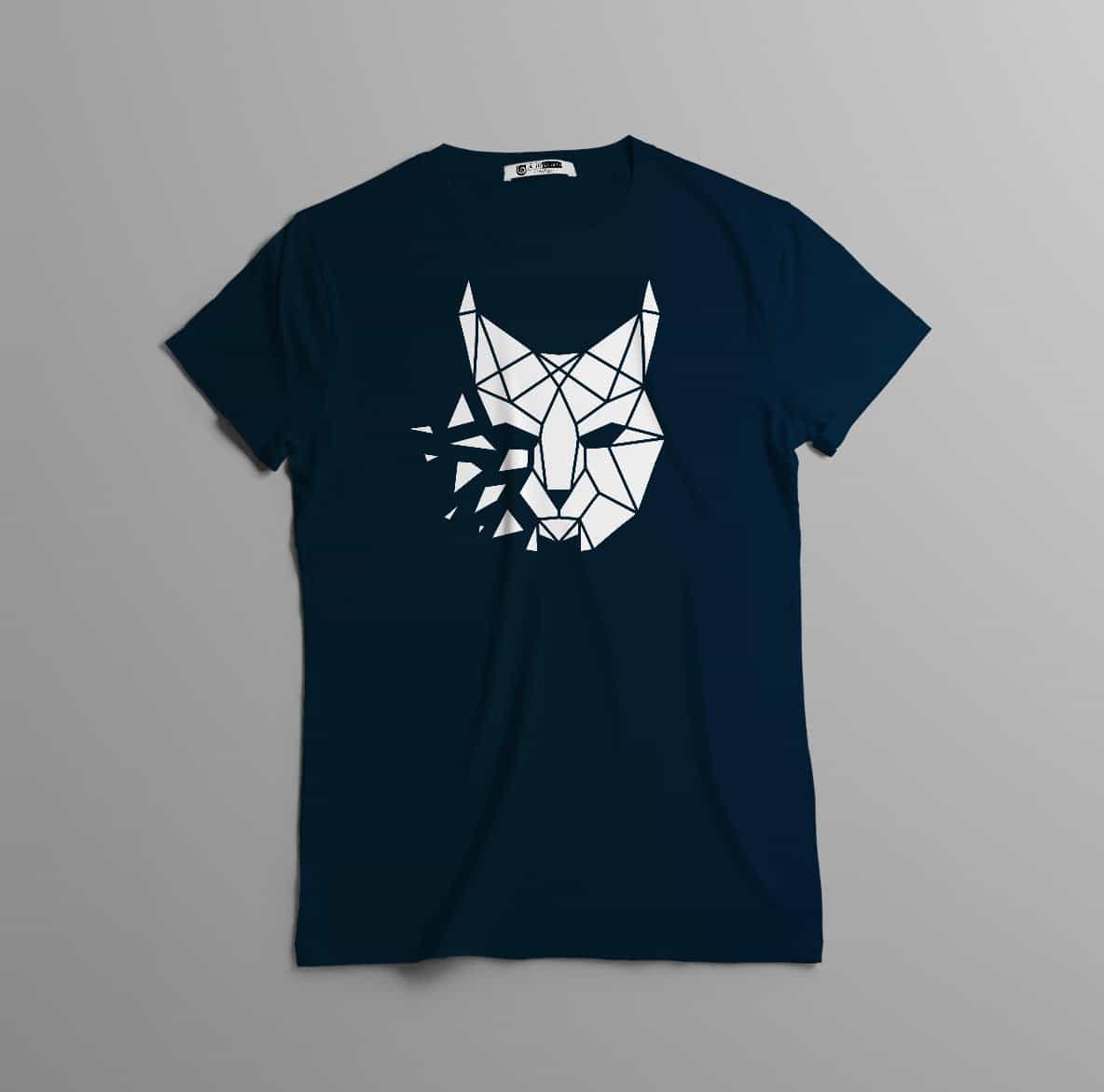 Camisa estampada para hombre tipo T-shirt Gato Lince