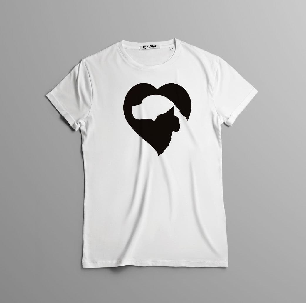 Camisa estampada tipo T-shirt Corazon perro gato — foto 3