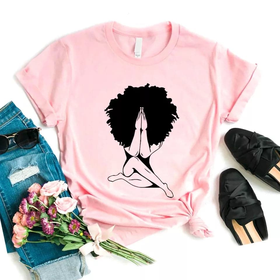 Camisetas estampada tipo T-shirt MUJER AFRO — foto 4