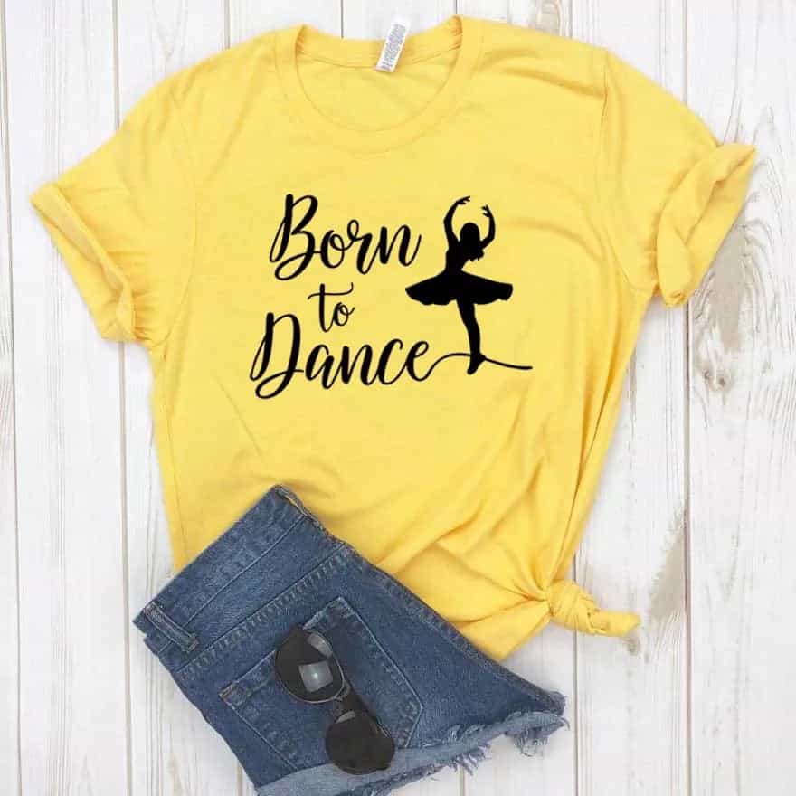Camiseta estampada tipo T-shirt Born To Dance