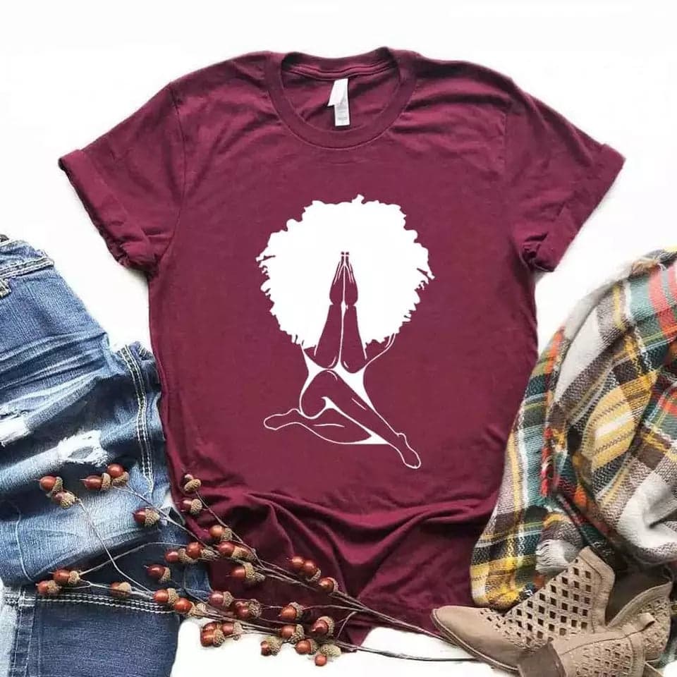 Camisetas estampada tipo T-shirt MUJER AFRO — foto 3