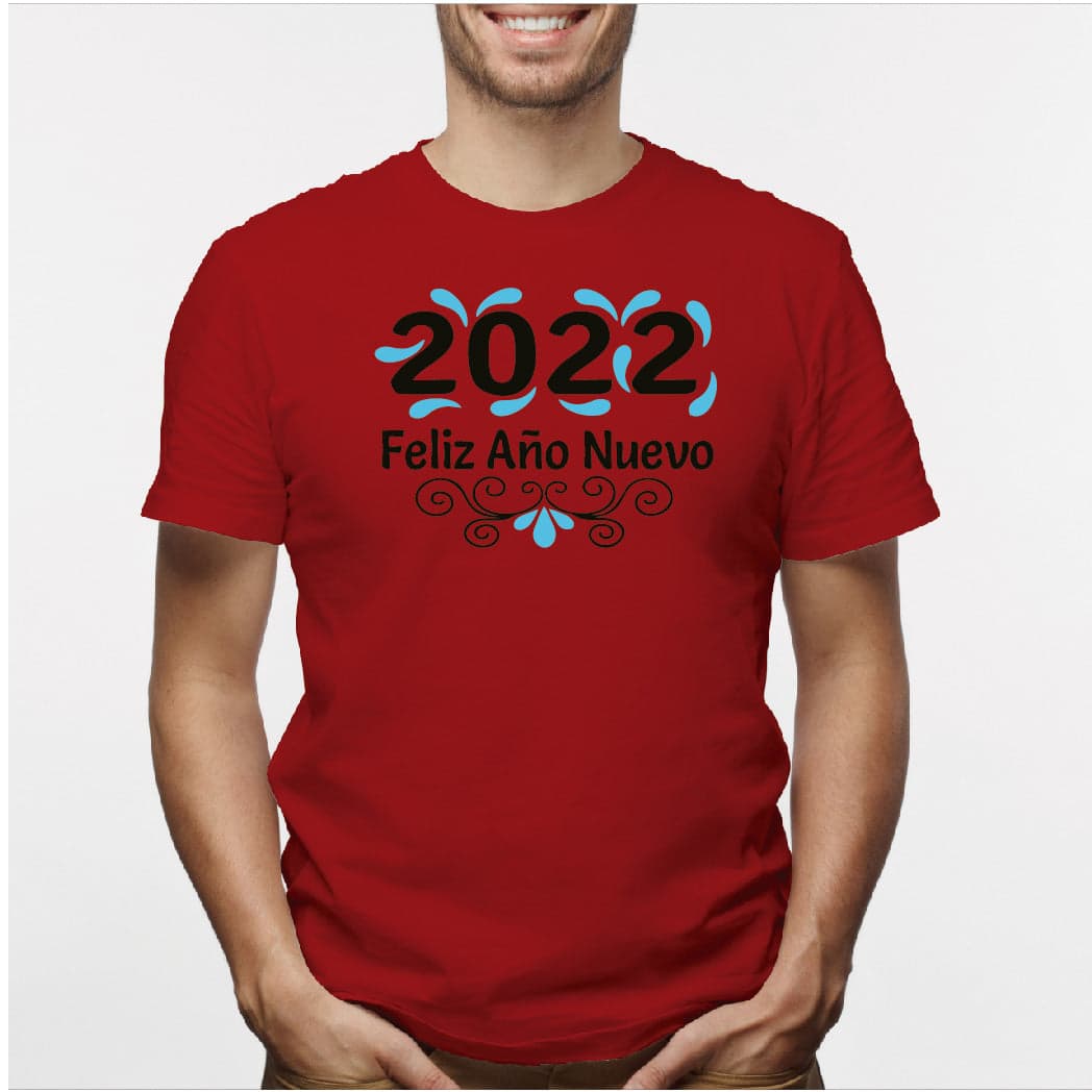 Camisa estampada para hombre tipo T-shirt (NAVIDAD) 2022 feliz año nuevo — foto 7