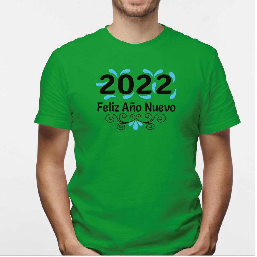 Camisa estampada para hombre tipo T-shirt (NAVIDAD) 2022 feliz año nuevo — foto 2