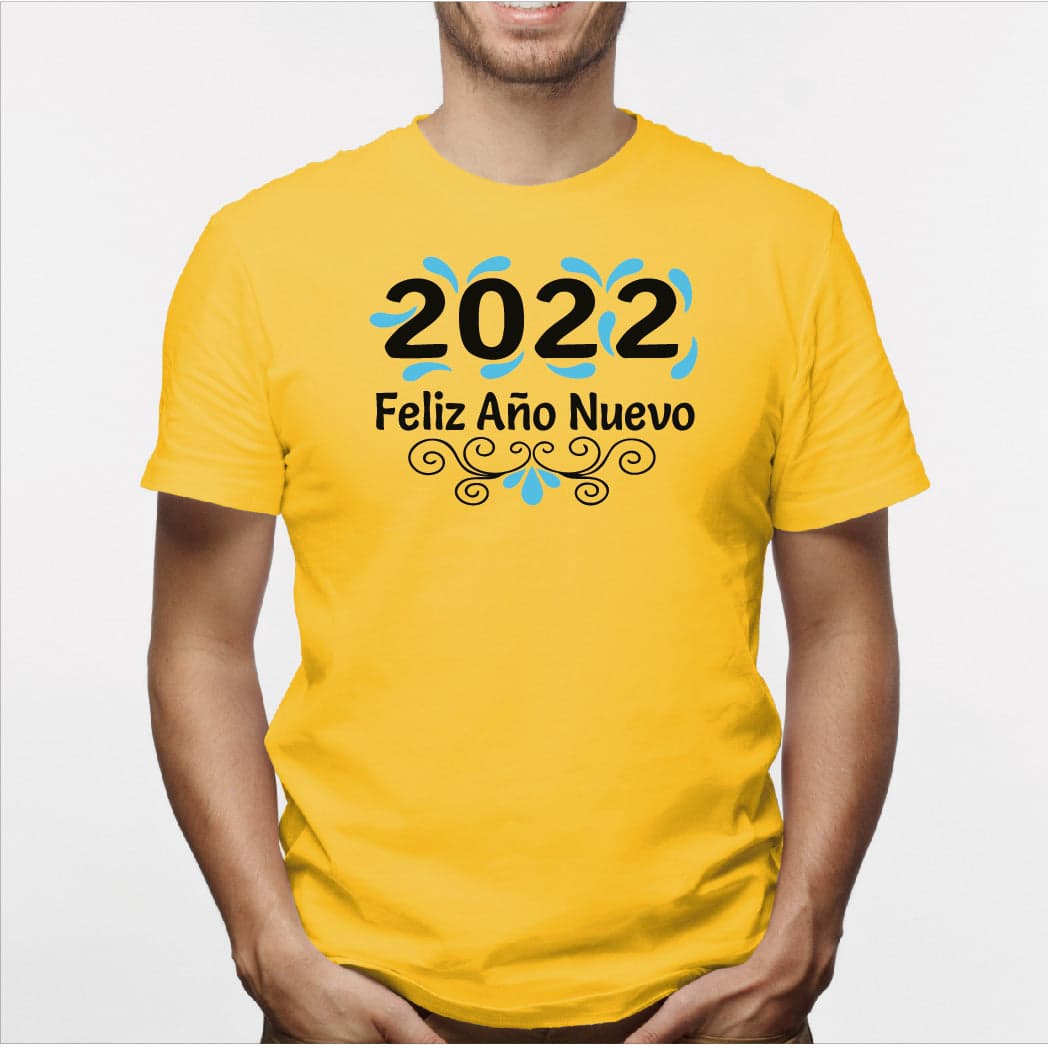 Camisa estampada para hombre tipo T-shirt (NAVIDAD) 2022 feliz año nuevo — foto 4