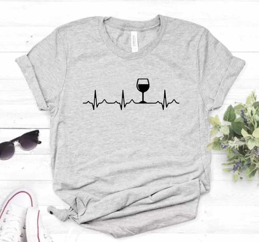 Camisa estampada tipo T-shirt Pulso Copa Vino