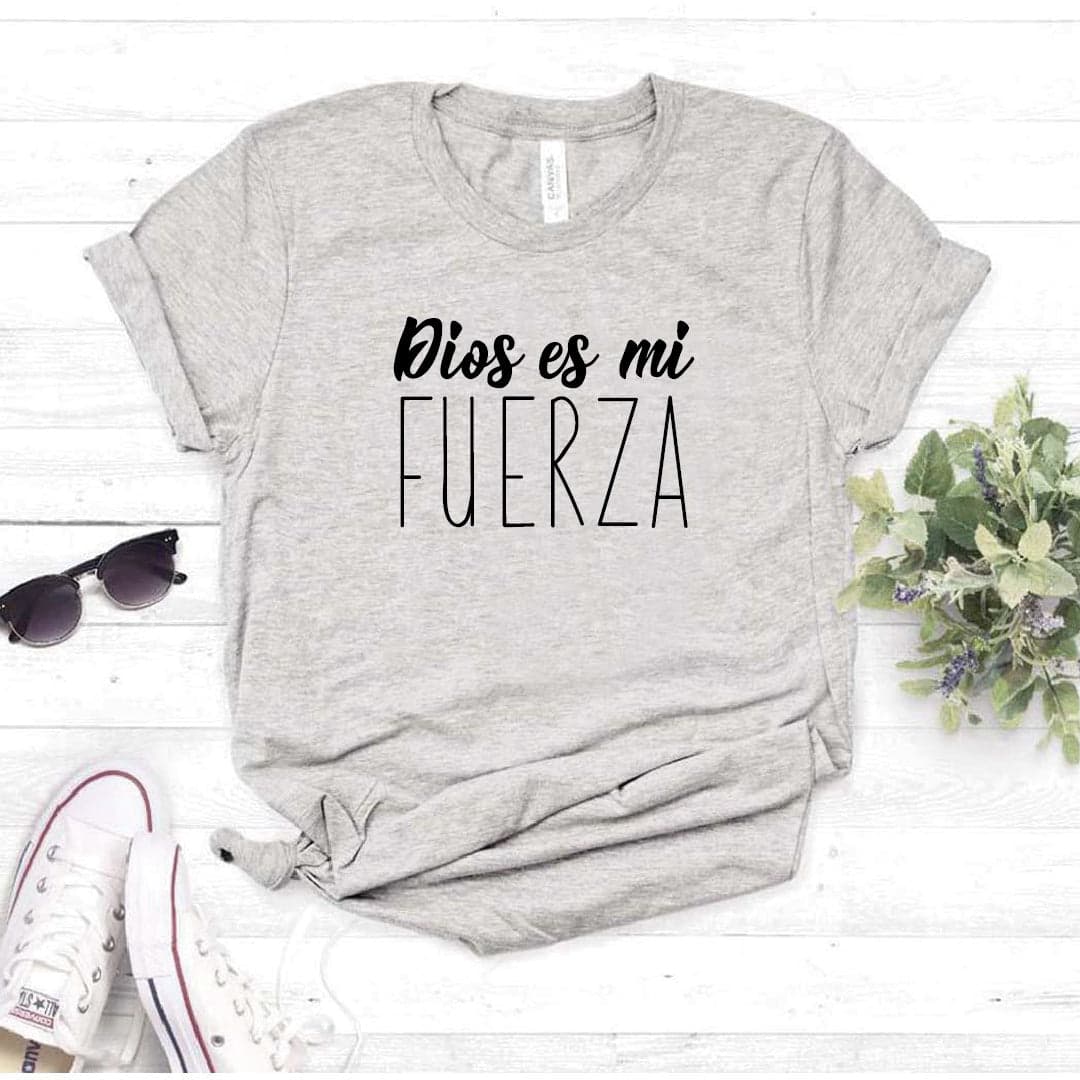 Camisa estampada tipo T- shirt Dios es mi Fuerza (cristiana) — foto 7