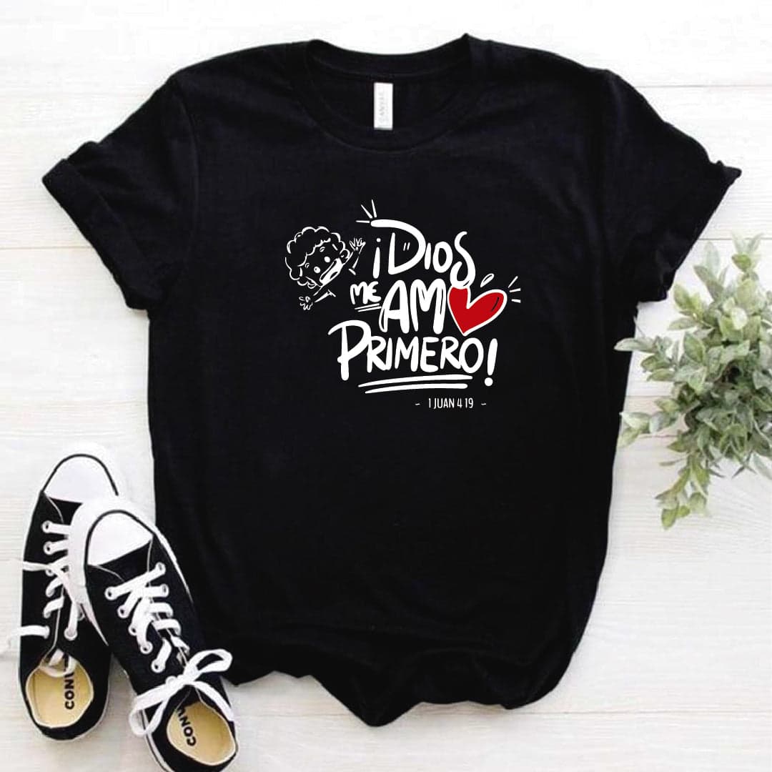 Camisa estampada Cristiana tipo T- shirt Dios me amo Primero — foto 3