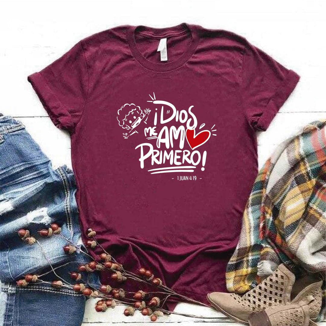 Camisa estampada Cristiana tipo T- shirt Dios me amo Primero — foto 4