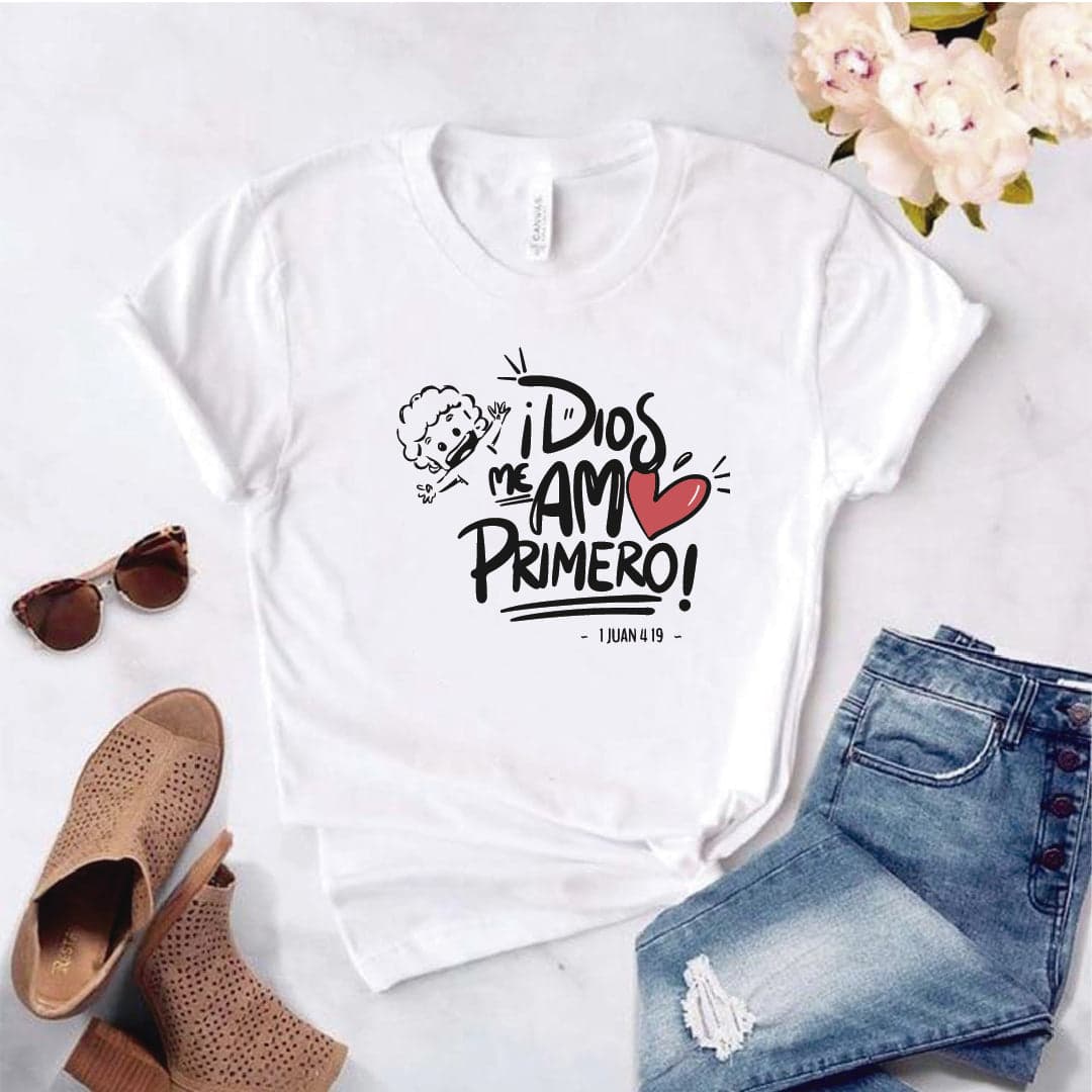 Camisa estampada Cristiana tipo T- shirt Dios me amo Primero — foto 1
