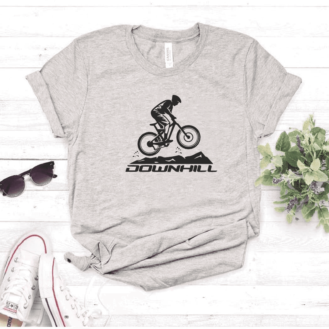 Camiseta estampada tipo T-shirt DOWNLINE BICICLETA SOBRE MONTAÑA (CICLISTAS) (DAMA) — foto 1