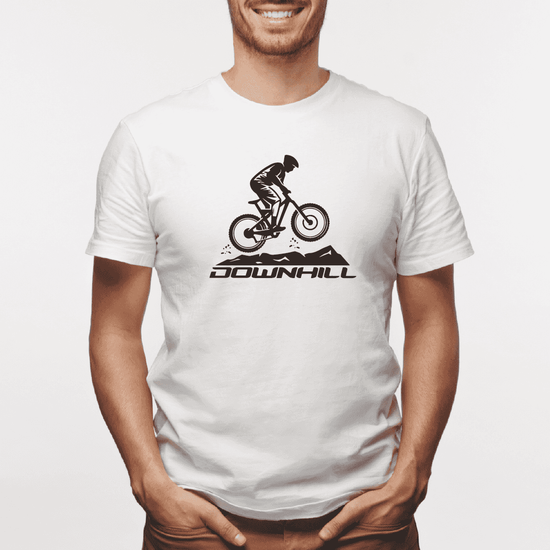 Camiseta estampada tipo T-shirt DOWNLINE BICICLETA SOBRE MONTAÑA (CICLISTAS) (HOMBRE)