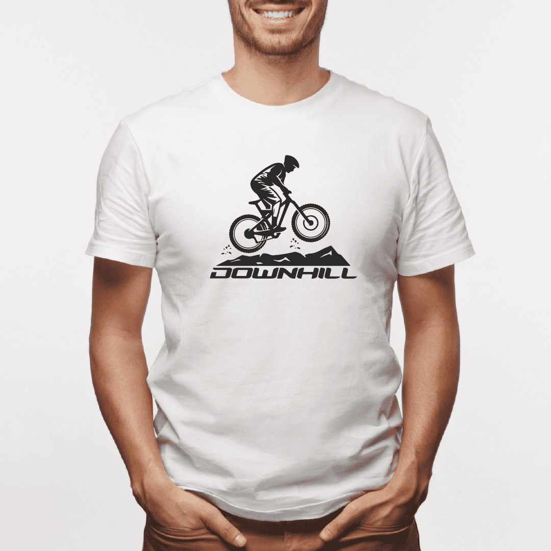 Camiseta estampada tipo T-shirt DOWNLINE BICICLETA SOBRE MONTAÑA (CICLISTAS) (HOMBRE) — foto 1