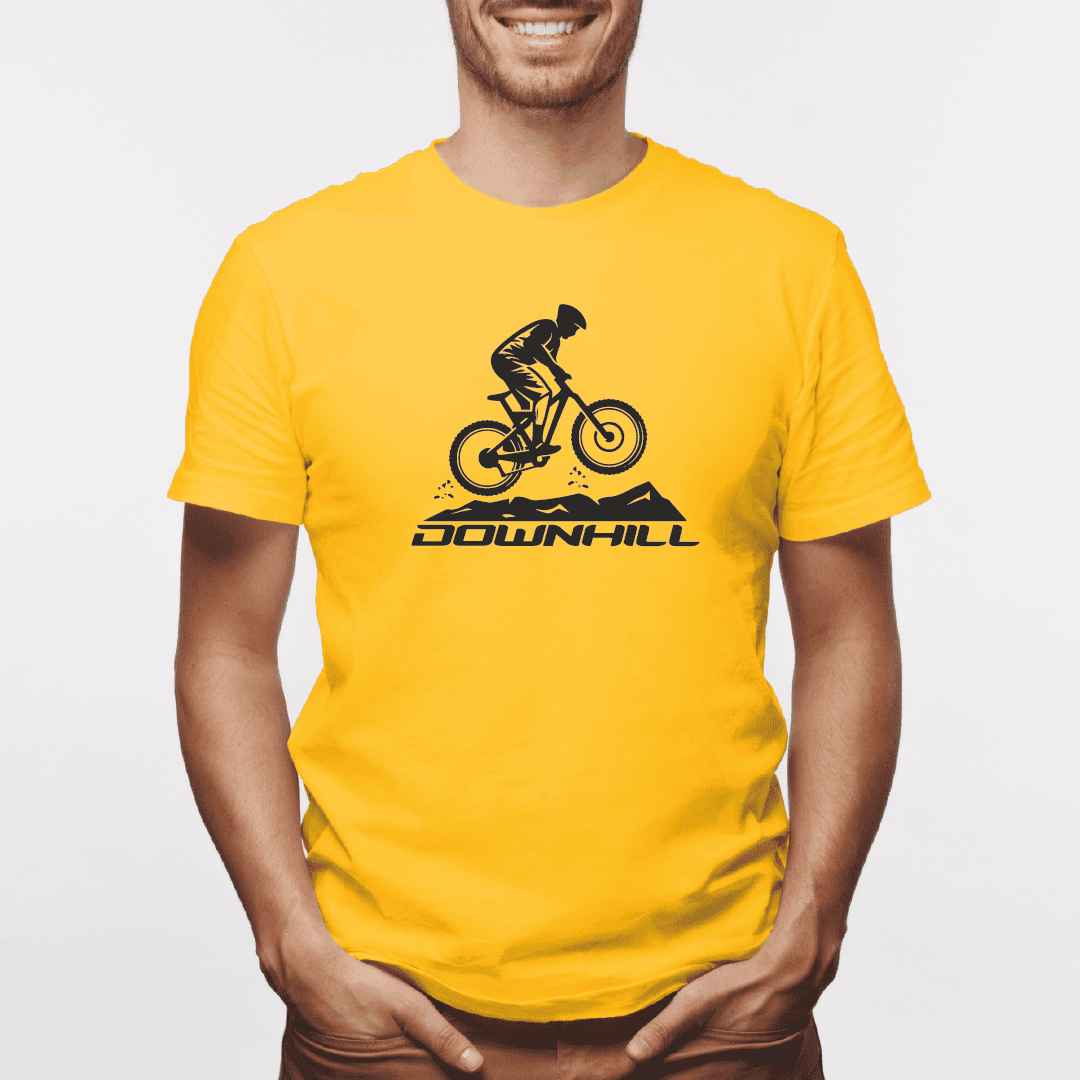 Camiseta estampada tipo T-shirt DOWNLINE BICICLETA SOBRE MONTAÑA (CICLISTAS) (HOMBRE) — foto 3