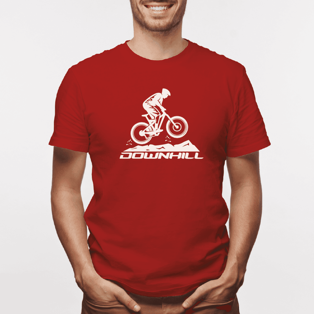 Camiseta estampada tipo T-shirt DOWNLINE BICICLETA SOBRE MONTAÑA (CICLISTAS) (HOMBRE) — foto 4
