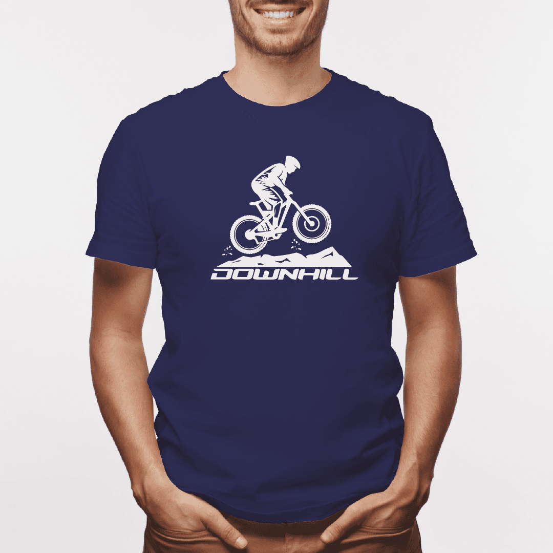 Camiseta estampada tipo T-shirt DOWNLINE BICICLETA SOBRE MONTAÑA (CICLISTAS) (HOMBRE) — foto 8