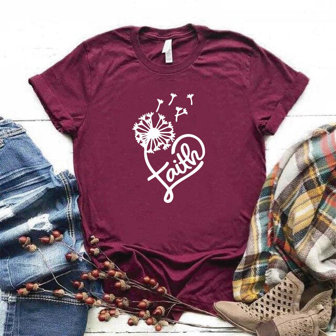 Camisa estampada tipo T-shirt FAITH CORAZON DIENTE DE LEON — foto 4