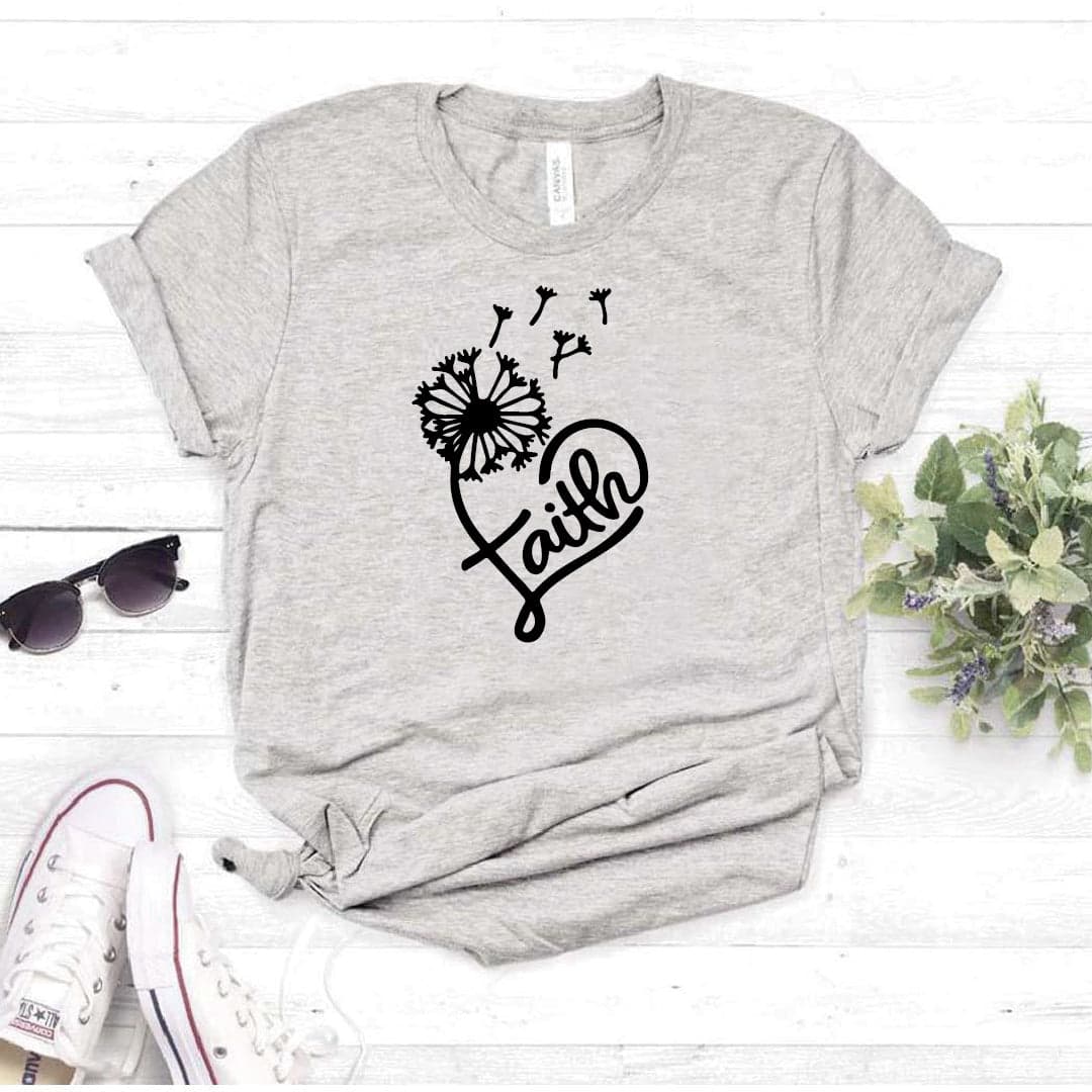 Camisa estampada tipo T-shirt FAITH CORAZON DIENTE DE LEON — foto 1