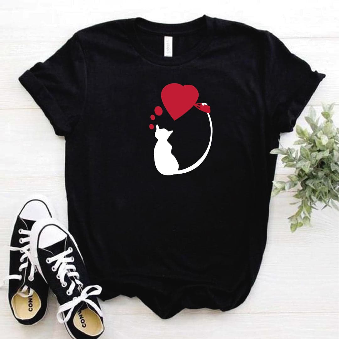 Camisa estampada tipo T-shirt GATICO DIBUJANDO CORAZON — foto 4