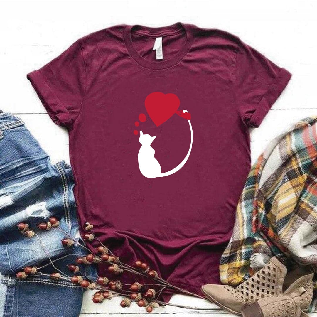 Camisa estampada tipo T-shirt GATICO DIBUJANDO CORAZON — foto 5