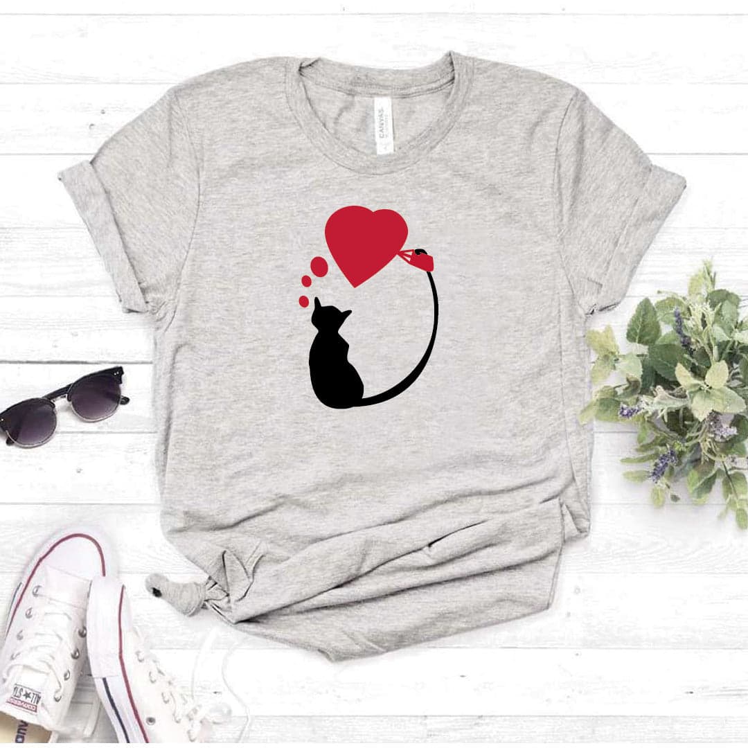 Camisa estampada tipo T-shirt GATICO DIBUJANDO CORAZON — foto 2