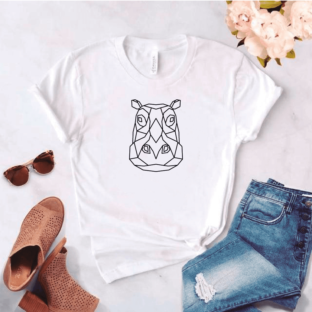 Camisa estampada tipo T- shirt Hipopotamo Geometrico — foto 8
