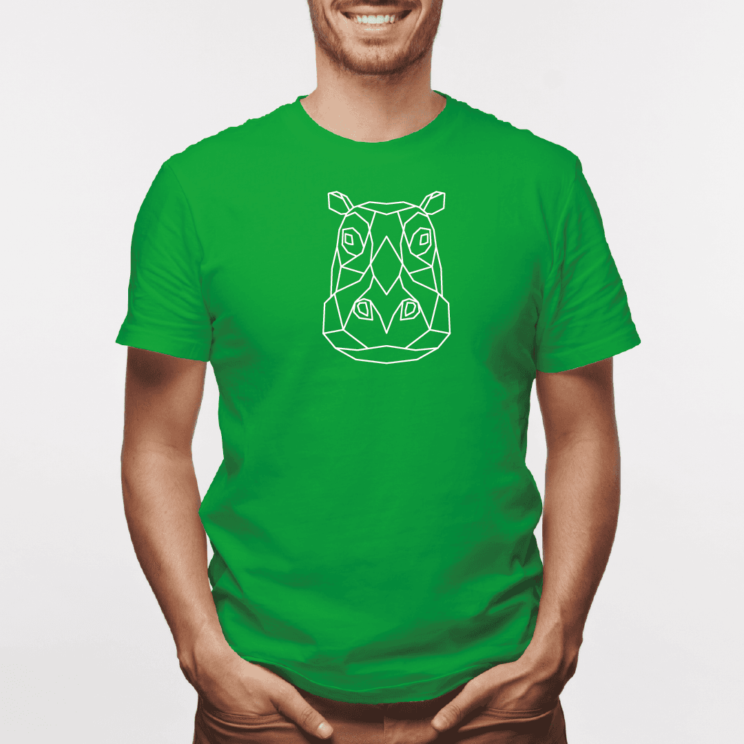Camisa estampada para hombre tipo T-shirt Hipopótamo Geométrico — foto 6