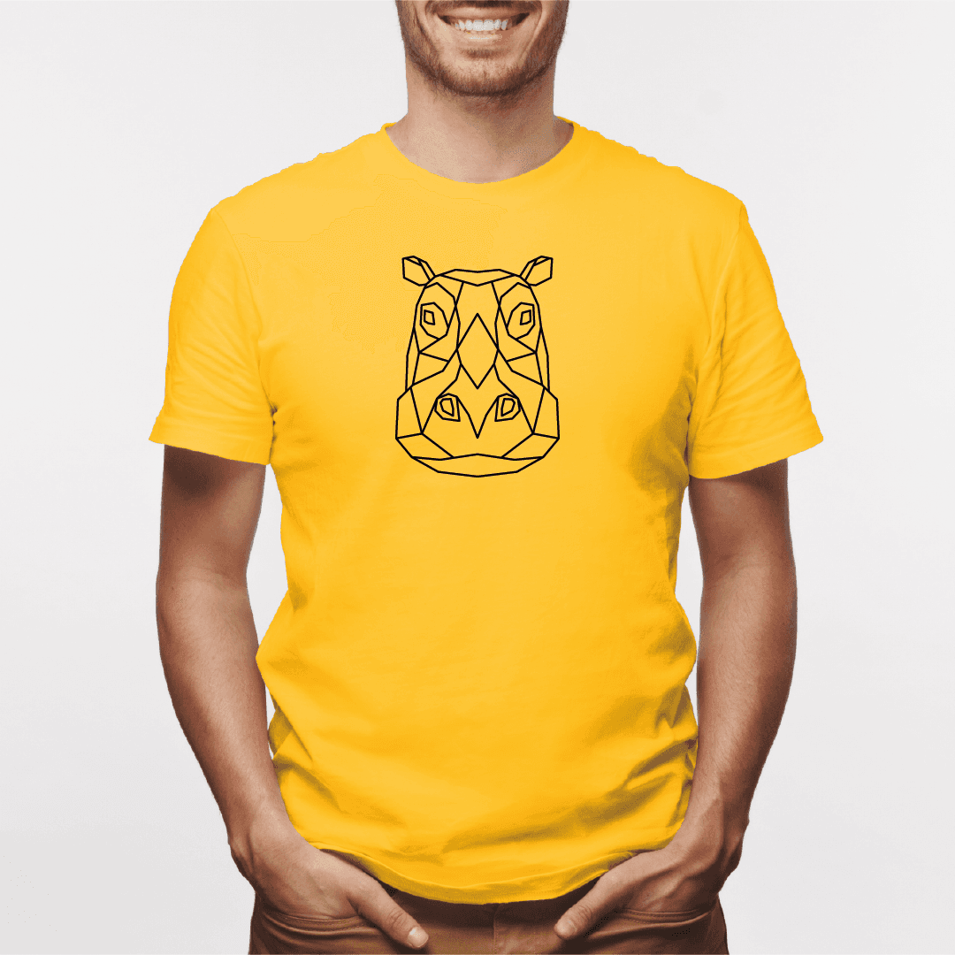 Camisa estampada para hombre tipo T-shirt Hipopótamo Geométrico — foto 7