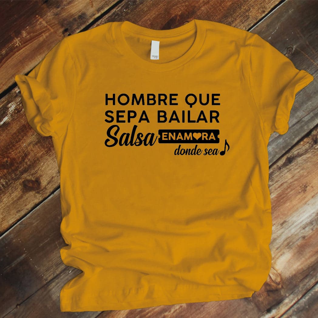 Camiseta Estampada T-shirt HOMBRE QUE SEPA BAILAR SALSA (DAMA) — foto 3