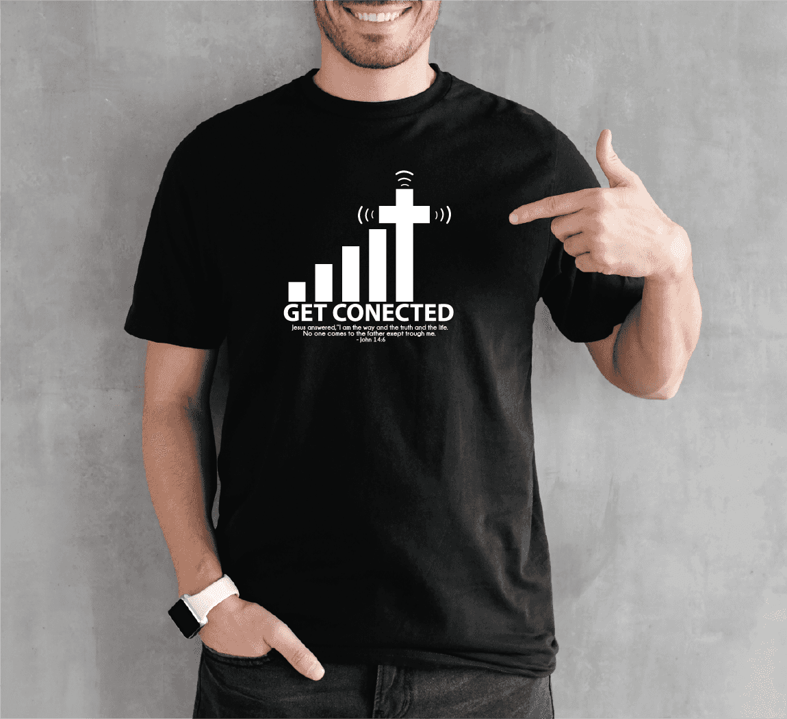 Camiseta estampada tipo T-shirt GET CONECTED (HOMBRE)