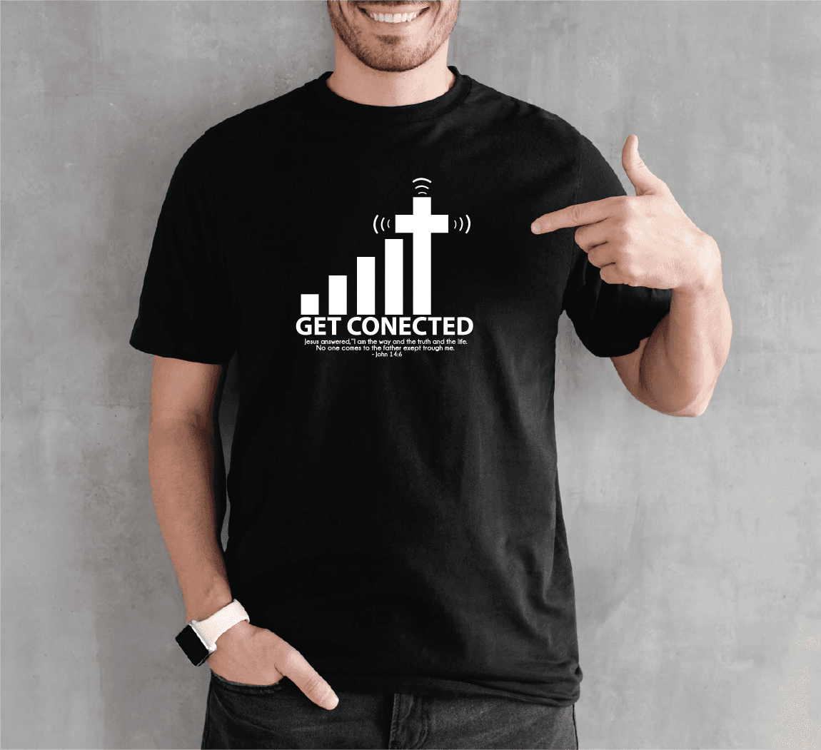 Camiseta estampada tipo T-shirt GET CONECTED (HOMBRE) — foto 1