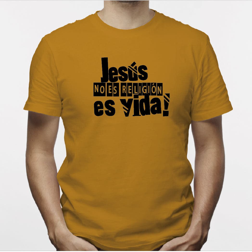 Camiseta estampada hombre T-shirt JESUS NO ES RELIGION, ES VIDA — foto 6