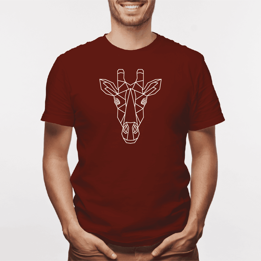Camisa estampada para hombre tipo T-shirt Jirafa Cara Geometrico — foto 4