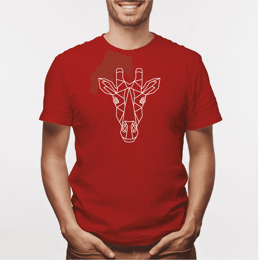 Camisa estampada para hombre tipo T-shirt Jirafa Cara Geometrico — foto 2