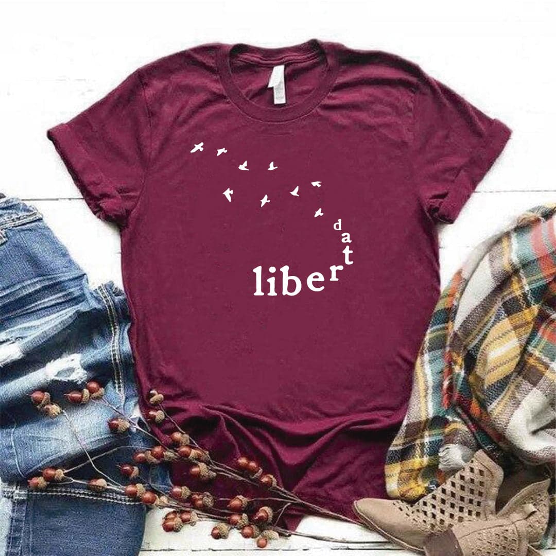 Camisa estampada tipo T-shirt Libertad — foto 3