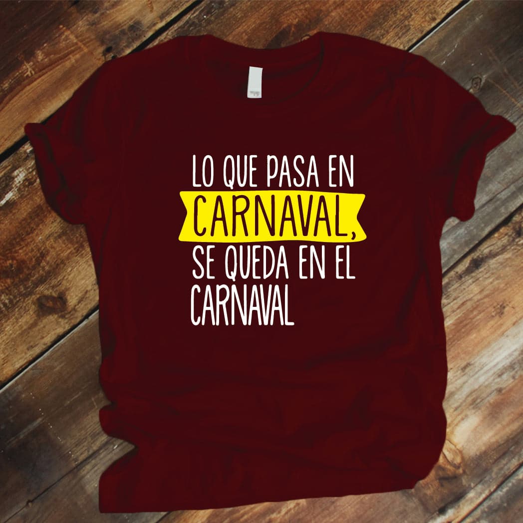 Camisa estampada tipo T-shirt Lo que pasa en carnaval se queda en carnaval — foto 2