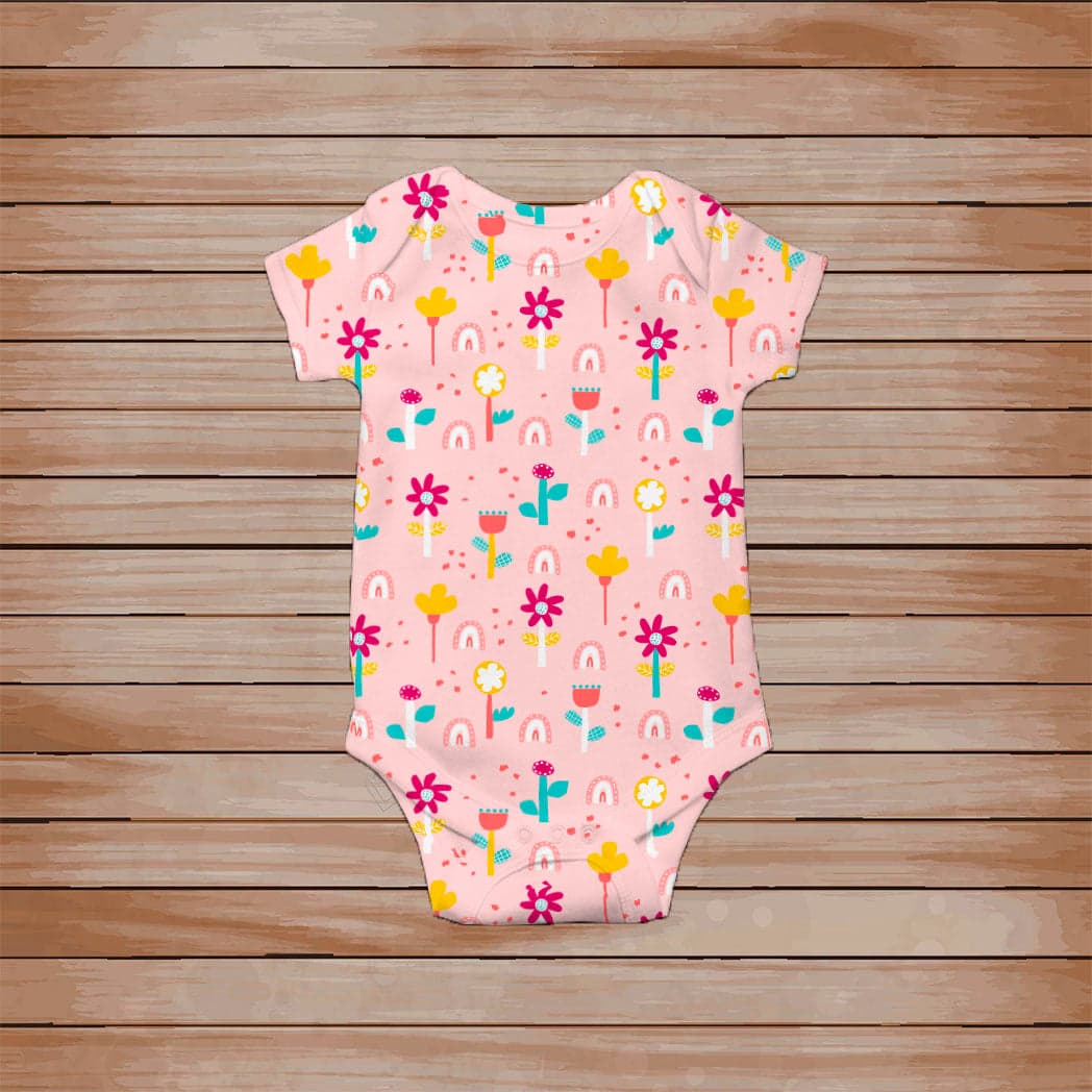 Body para bebe (mameluco) estampado con Flores — foto 1
