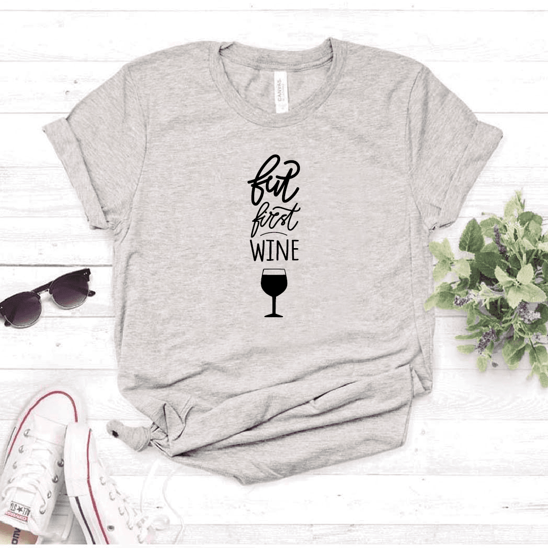 Camisa estampada tipo T- shirt But First Wine — foto 4