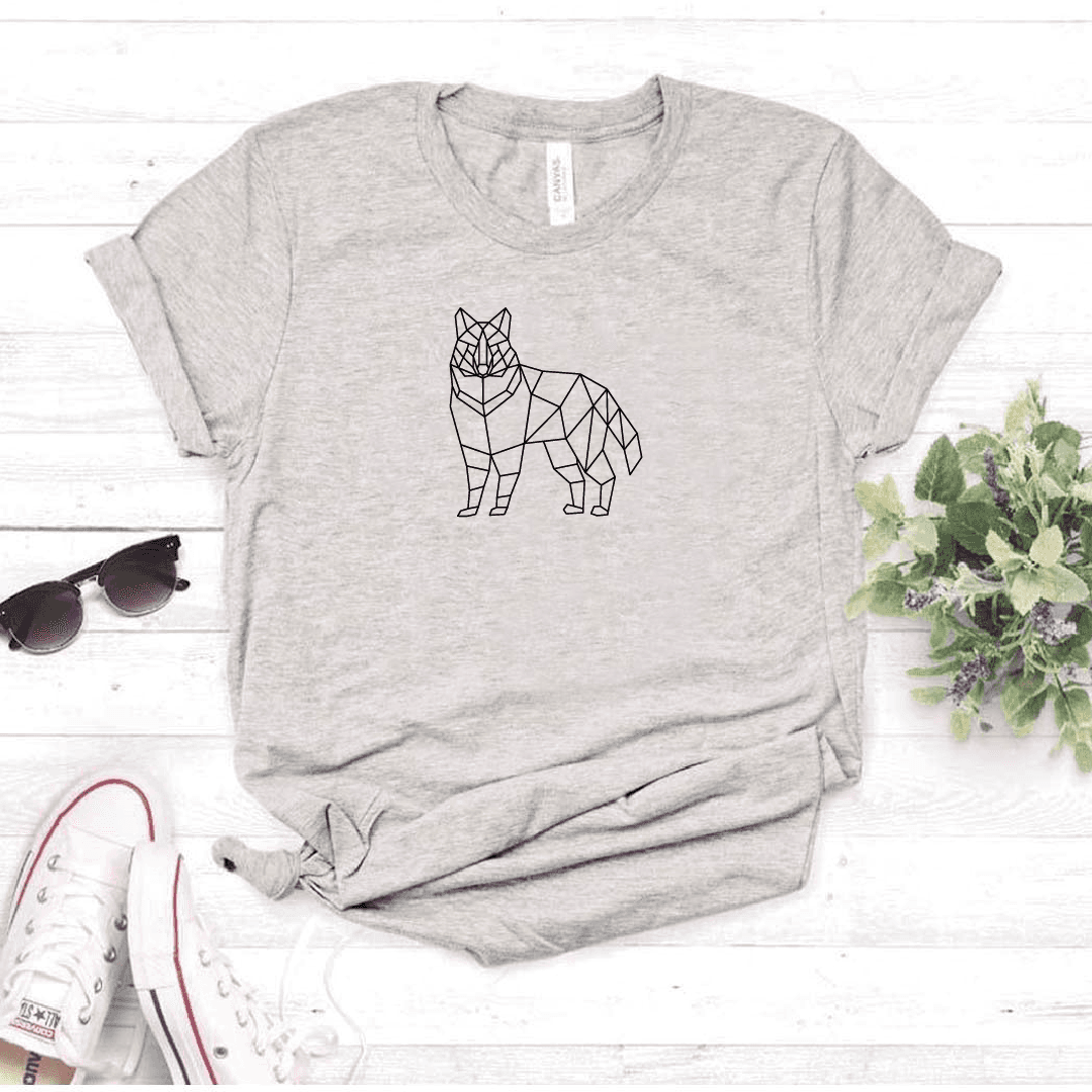 Camisa estampada tipo T- shirt Lobo Geométrico — foto 4
