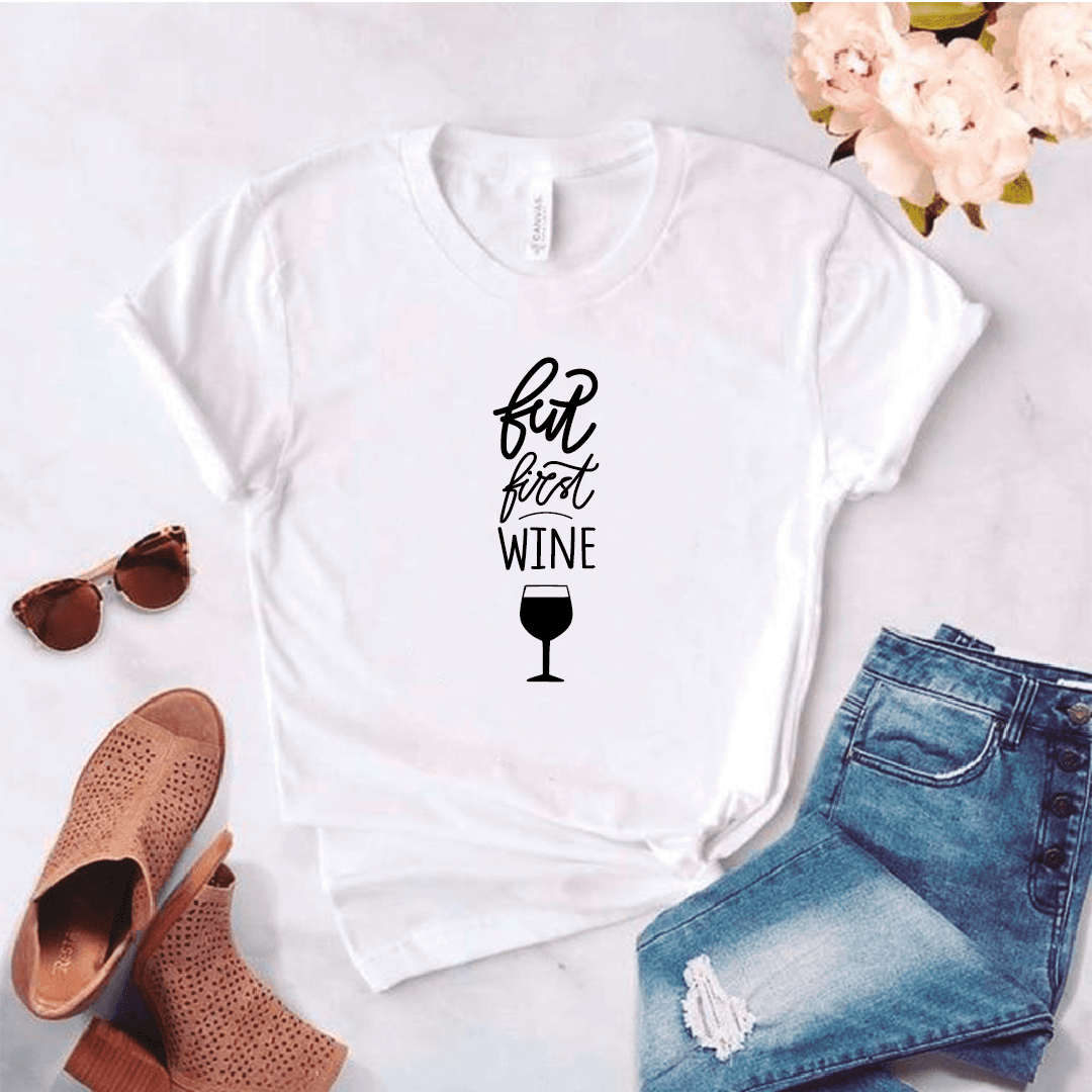 Camisa estampada tipo T- shirt But First Wine — foto 5