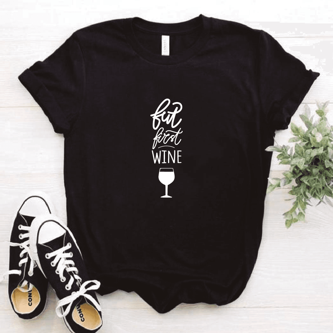 Camisa estampada tipo T- shirt But First Wine — foto 6