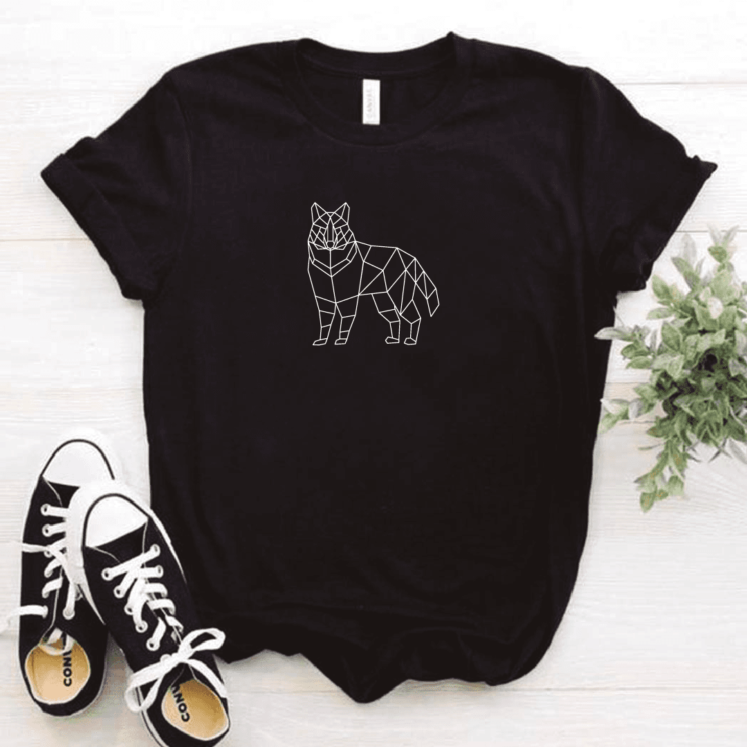 Camisa estampada tipo T- shirt Lobo Geométrico — foto 6