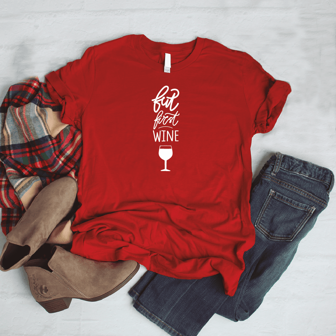 Camisa estampada tipo T- shirt But First Wine — foto 1