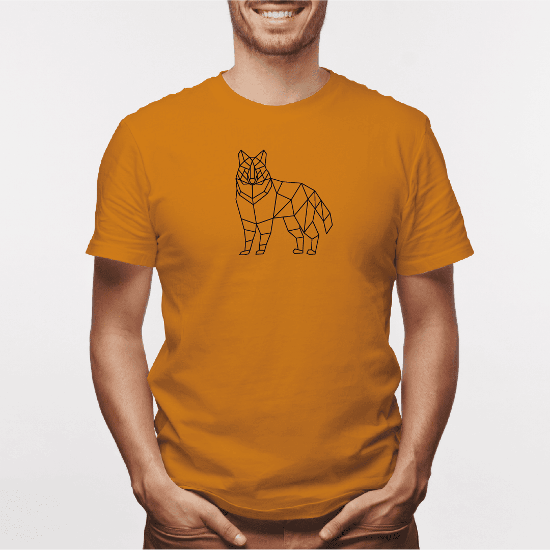 Camisa estampada para hombre tipo T-shirt Lobo Geométrico — foto 3