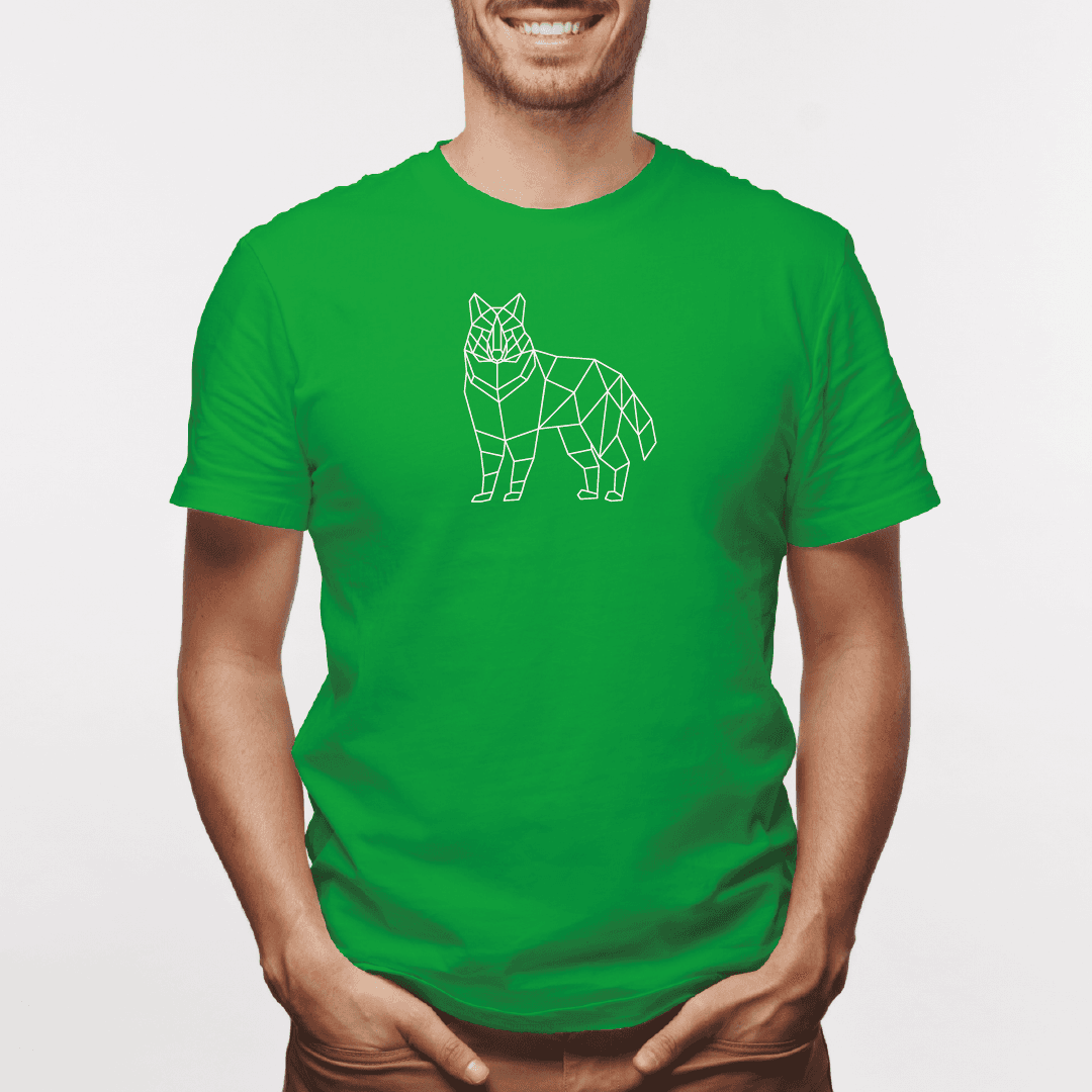 Camisa estampada para hombre tipo T-shirt Lobo Geométrico — foto 6
